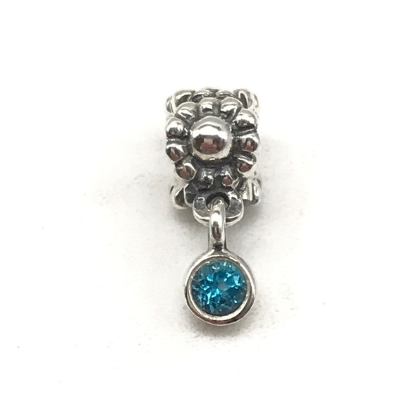 Pandora Blue Topaz Dew Drop Charm - Picture 2 of 5